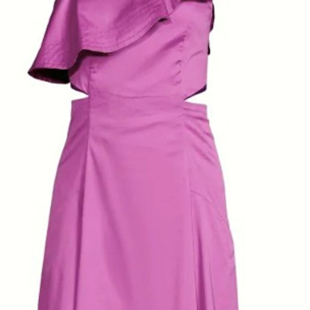 Veronica Beard Beilla Ruffle A Line Dress Vivid Orchid size 6 - Picture 6 of 9